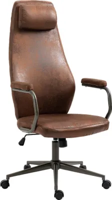 Zdjęcie produktu dla Ergonomiczne krzesło biurowe - Krzesło biurowe - Styl industrialny, maksymalny komfort | Kolor: Koniak