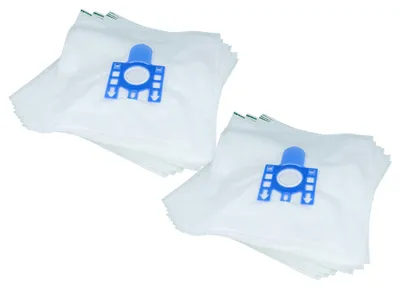 Produktbild von vhbw 20x Staubbeutel kompatibel mit Miele Electronic 2200, Electronic 4100, Electronic 5500 Staubsauger - Typ G/H/N 37,8cm x 32cm Blau Weiß