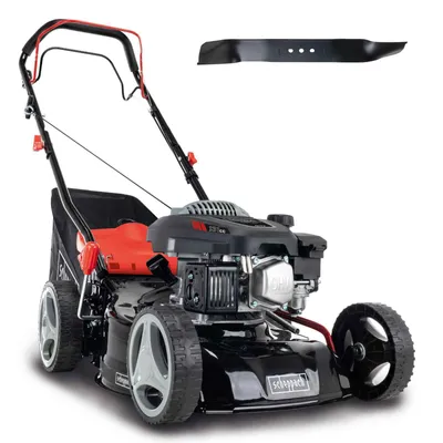 Produktbild von Scheppach MS132-42 Benzin Rasenmäher | 42cm Schnittbreite | Radantrieb | 3,4 PS | Mulch & Reinigung | 45L Fangkorb | 7 Höhen | inkl. Ersatzmesser