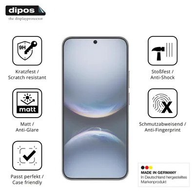 Produktbild von 2x Schutzfolie für Huawei Nova 14 Lite matt - Anti-Shock 9H Folie dipos Glass Kunststoffglas