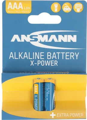Produktbild von Ansmann X-Power Alkaline Batterie Micro AAA, LR3, 2er Papierblister