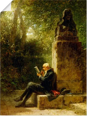 Produktbild von ARTland Poster Der Philosoph (Der Leser im Park) Größe: 90x120 cm