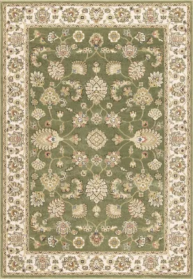 Produktbild von Robuster Maschinengewebter Teppich Perserteppich Babil Grün mit Juterücken 160x230 cm
