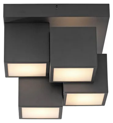 Produktbild von JUST LIGHT LED Deckenleuchte TETRIS Lichteffekt durch Backlight schwarz Wohnzimmer, Flur, Schlafzimmer