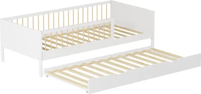 Produktbild von Ausziehbares Kinderbett 190x90cm weiß ADAM