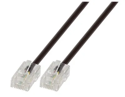 Produktbild von EFB Modularkabel RJ45 (8/4) - RJ45 (8/4), schwarz, 2m