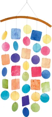 Produktbild von Muschelwindspiel geschwungen, regenbogen