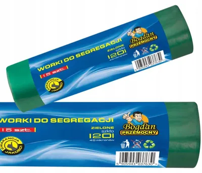 Produktbild von Müllsäcke zur Mülltrennung 120L 15 Stück 40 um grün Bogdan Przemocny