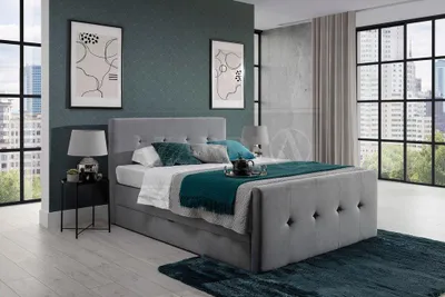 Obrázek produktu pro Chesterfield Bett Polsterbett Doppelbett Betten xxl Design Luxus Boxspringbett