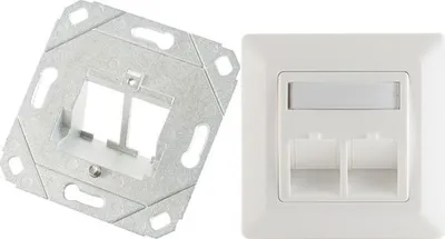 Produktbild von Anschlussdose für Keystone, 2-Fach DESIGFÄHIG