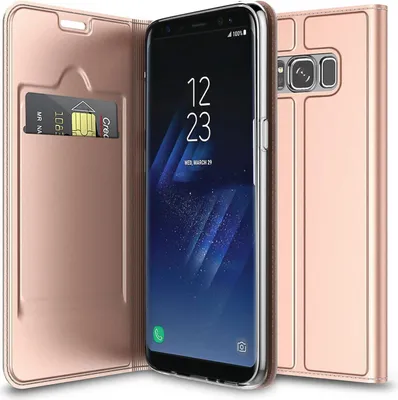 Produktbild von Handy Hülle Samsung Galaxy S8 Plus Book Case Schutzhülle Tasche Slim Flip Cover Etui