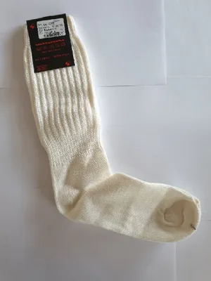 Produktbild von G4295-39-42 creme-weiß Damen Herren Stulpen mit Fuß Strick Strümpfe Gr.39-42