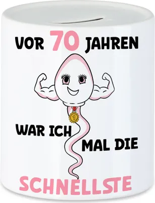 Produktbild von Vor 70 Jahren War Ich Mal Die Schnellste Spardose 70. Geburtstag Feier Party Geburtstagstorte Dance Birthday