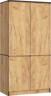 Produktbild von Akord 4-Türiger Kleiderschrank Eiche Craft 90X51X180 Cm