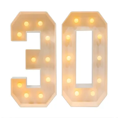 Produktbild von LED Zahlen 40 – Leuchtende Geburtstagszahlen 99 cm – Warmweiß LED Deko für 40. Geburtstag & Jubiläum – Weiß