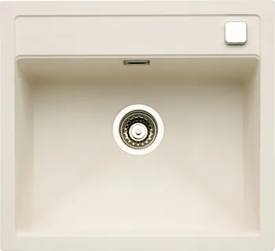 Produktbild von NABER Spüle ANGOLA 56 in MAGNOLIA mit Drehexcentergarnitur verchromt / Auflagespüle / Einzelbecken / 60 cm Schrankbreite