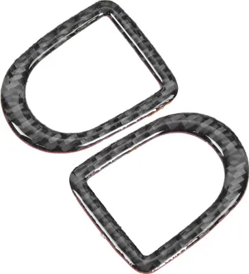 Image de Lot de 2 garnitures de poignée de serrure de porte en fibre de carbone pour Ford Mustang 2009-2013