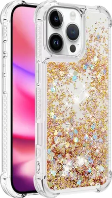Produktbild von iPhone 16 Pro Hülle - Coverup Liquid Glitzer Back Cover - Gold