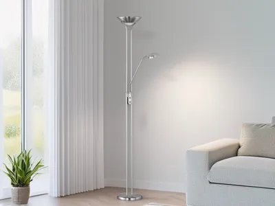 Produktbild von Reality Spock LED Stehleuchte  20W dimmbar Nickel Matt warmweiss