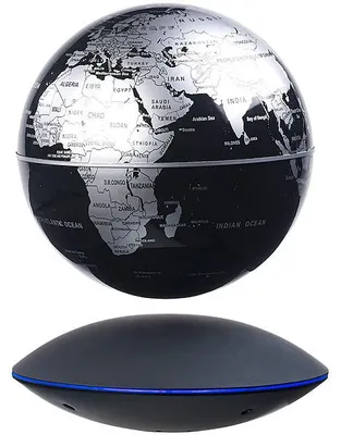 Image de Globe noir-argent en lévitation GEOLITE