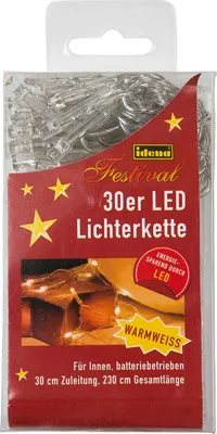 Produktbild von LED-Lichterkette mit 30 warmweißen LED's / für innen