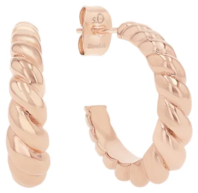 Produktbild von s.Oliver Damen Creolen 2038852 Edelstahl roségold IP