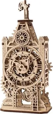 Produktbild von uGEARS Alter Uhrenturm 3D-Holzpuzzle