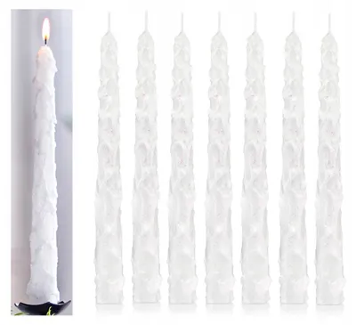 Produktbild von Drobo Stabkerzen "Schneeflocke" 14 Stück für Hochzeiten Kommunion