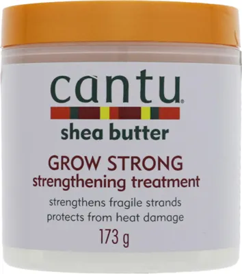 Produktbild von Cantu Grow Strong Strengthening Treatment, Haarcreme, Frauen, Sprödes Haar, 173 ml, Hitzeschutz, Glanz, Verstärkung, Topf