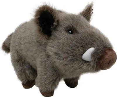Produktbild von Nature Planet Pluschtier Wildschwein - weicher Pluschstoff - viele Details - grau - 15 cm