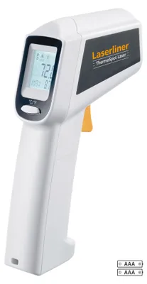 Produktbild von Laserliner ThermoSpot Laser, F, °C, -20 - 315 °C, Schwarz, Grau, Gelb, 1 °C, 9 V, 38 mm