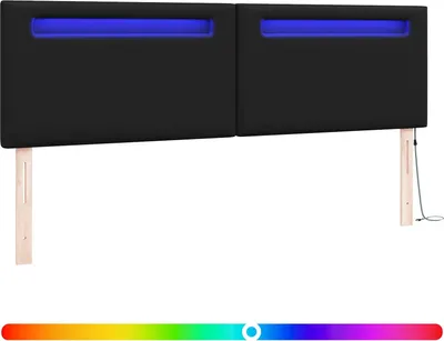 Imagen del producto de vidaXL Cabecero LED, color , 180 cm, revestimiento de cuero sintético