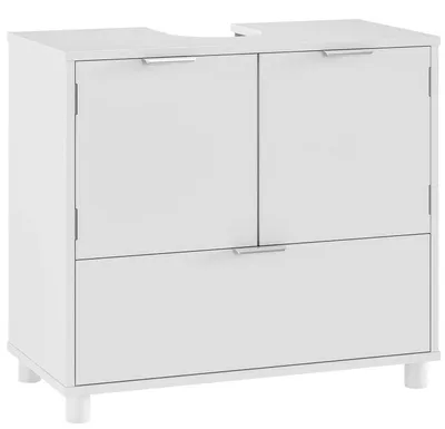 Immagine prodotto di Mobiletti sotto lavabo, armadietto da bagno con 2 ante e cassetto, colore bianco, dimensioni 60 x 30 x 60 cm