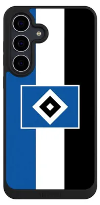 Produktbild von NIVOCASE Handyhülle für Samsung Galaxy S25 FE  Hülle NIVOpure Case Schwarz HSV Hamburger SV Streifen