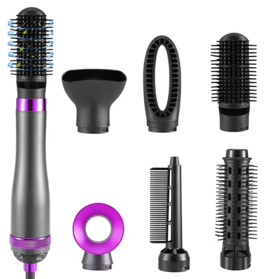 Produktbild von 6-in-1 Haarstyler - Warmluftbürste - Föhn-Bürste - 1000 W - 3 Temperatureinstellungen - Volumenstyling