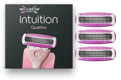 Produktbild von Wilkinson Sword Intuition Quattro, 3 Ersatzklingen