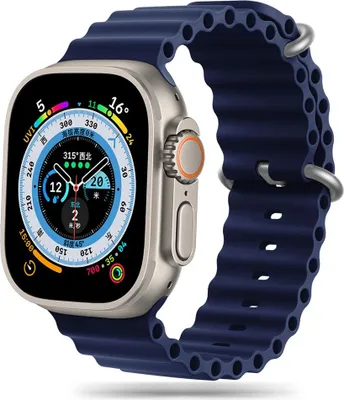 Produktbild von Tech-Protect Iconband Pro Apple Watch 4 / 5 / 6 / 7 / 8 / 9 / Se / Ultra 1 / 2 (42 / 44 / 45 / 49 Mm) Mitternachtblau
