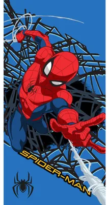 Produktbild von Spiderman Web Hero Badetuch, Strandtuch 70x140cm (Schnelltrocknend)