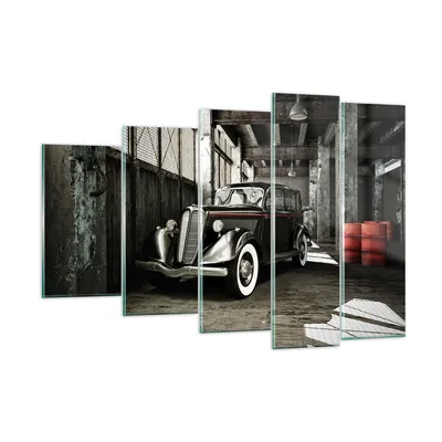 Produktbild von Bilder auf glas - Auto klassisch auto modell - 150x100cm - Glasbilder - Wandbilder - Kunstdruck - zum Aufhängen bereit - Wanddekoration aus Glas - Glas Bilder - Wandbild auf Glas - GEG150x100-2557