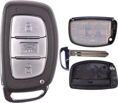 Produktbild von Auto Schlüssel Gehäuse Smartkey 3 Tasten kompatibel mit Hyundai i20 i10 ix25 Tucson Santa Fe Accent