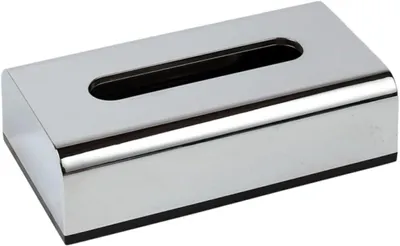 Produktbild von Organizer-Box für Taschentücher aus Chrom für Zuhause, Büro und Reisen