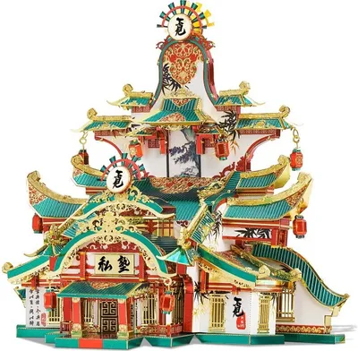 Obrázok produktu pre Piececool 3D puzzle, Ancient Academy, Metal, 258 dielikov
