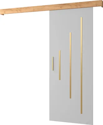 Produktbild von MEBLE KRYSPOL  Schiebetürsystem SALWADOR Y mit Schienenabdeckung, Einbautüren, 90x204cm, Weiß