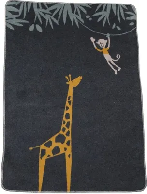 Produktbild von David Fussenegger Babydecke Maja 'Giraffe' 75 x 100 cm Anthrazit