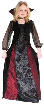 Produktbild von Gothic Vampirin - Halloween Kostüm Kinder Mädchen Kindergröße: 128-140