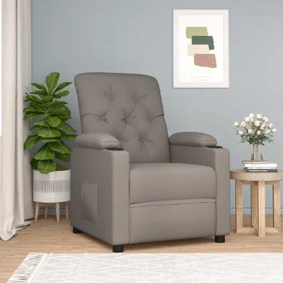 Image de BEI CLORIS Fauteuil relax Taupe Tissu - Fauteuil TV & Relax Nouveau4948754 1parcel