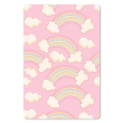 Produktbild von MuchoWow® Mauspad Mousepad Regenbogen - Wolken - Muster 18x27 cm - Mousepads - Maus Mat - Pad - Mausunterlage