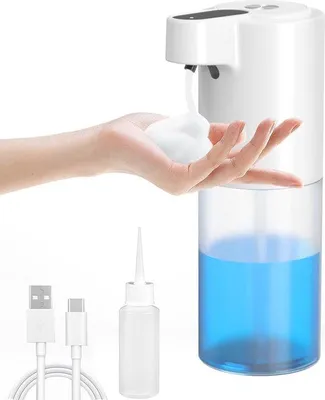Image de Distributeur de savon rechargeable automatique avec capteur infrarouge - Étanche (IPX5) pour la salle de bains et la cuisine
