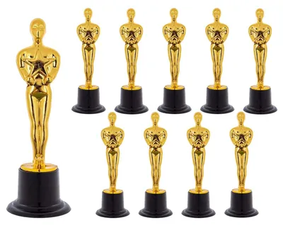 Imagen del producto de Trofeos "Golden Images" - 10 unidades - Trofeos de plástico - Entrega de premios - Celebración deportiva - Formato compacto - Materiales de alta calidad - Precio