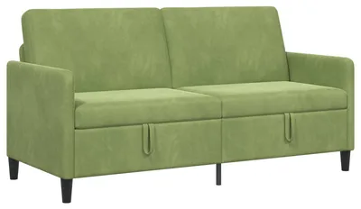 Image de Canapé vidaXL avec rangement, vert clair, 172 x 78 x 87 cm, polyester